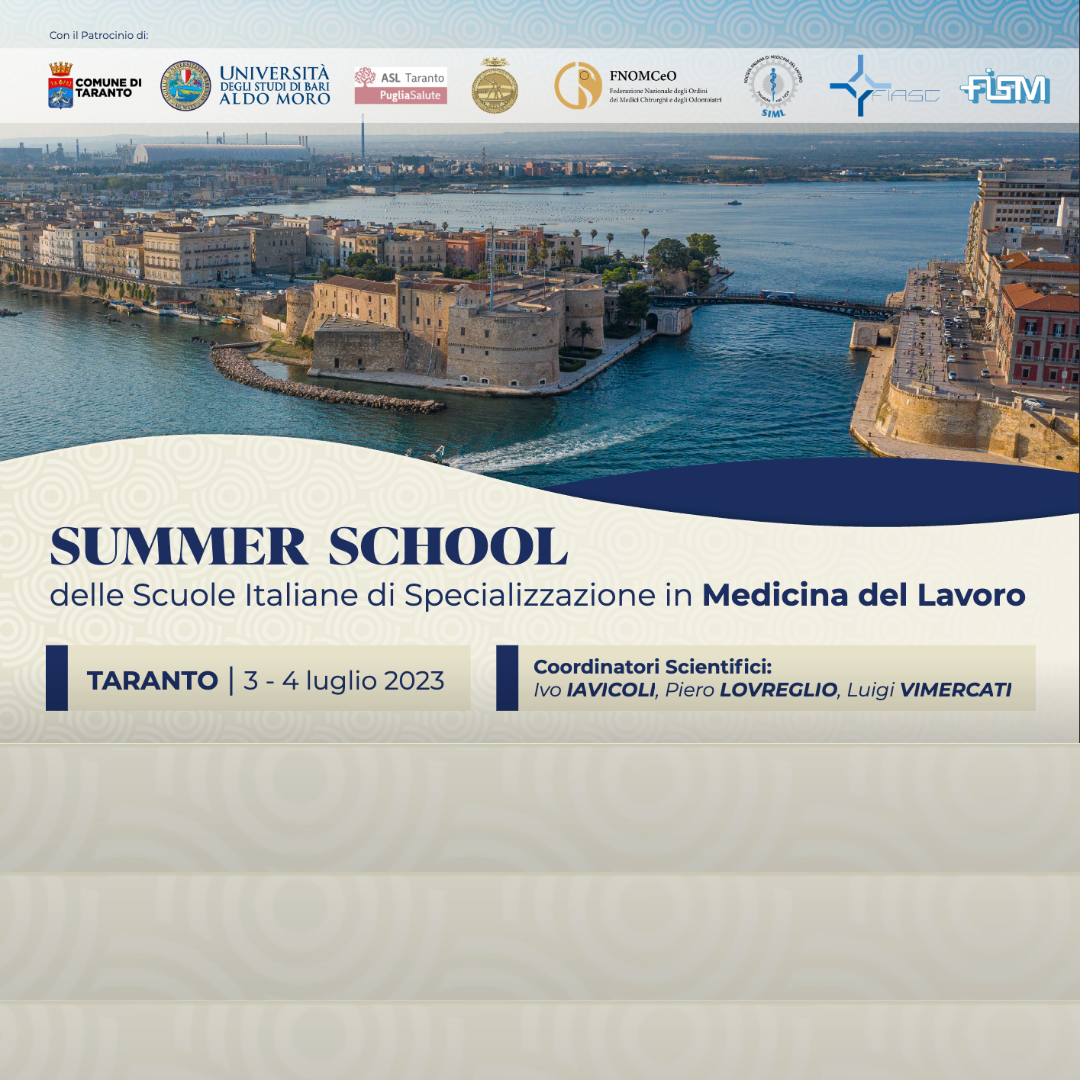 Summer School delle Scuole Italiane di Specializzazione in Medicina del Lavoro