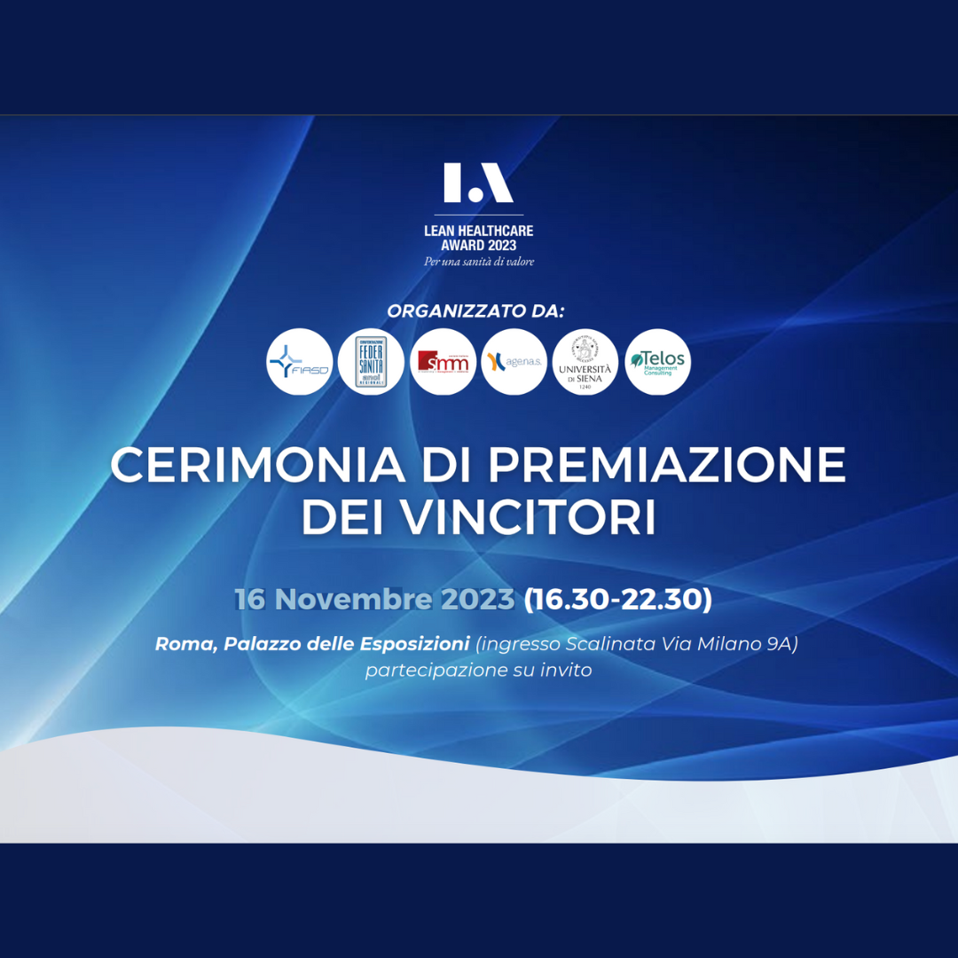 Lean Health Award 2023. Cerimonia di premiazione dei vincitori